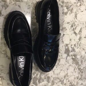 Calvin Klein Black Loafers Slip-Ons